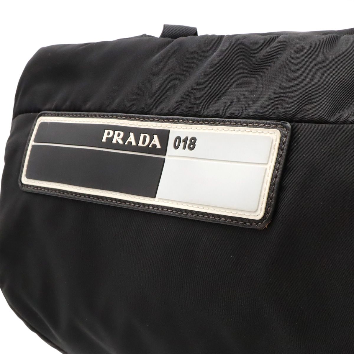 Prada Backpack Nylon Leather Nero Black Silver — view 7