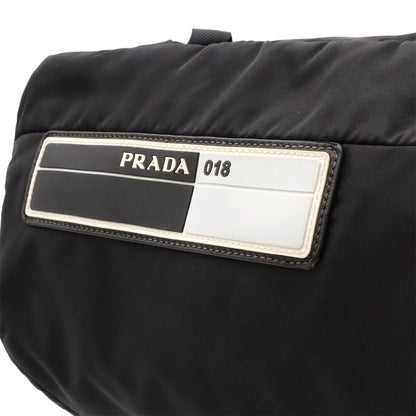 Prada Backpack Nylon Leather Nero Black Silver — view 7
