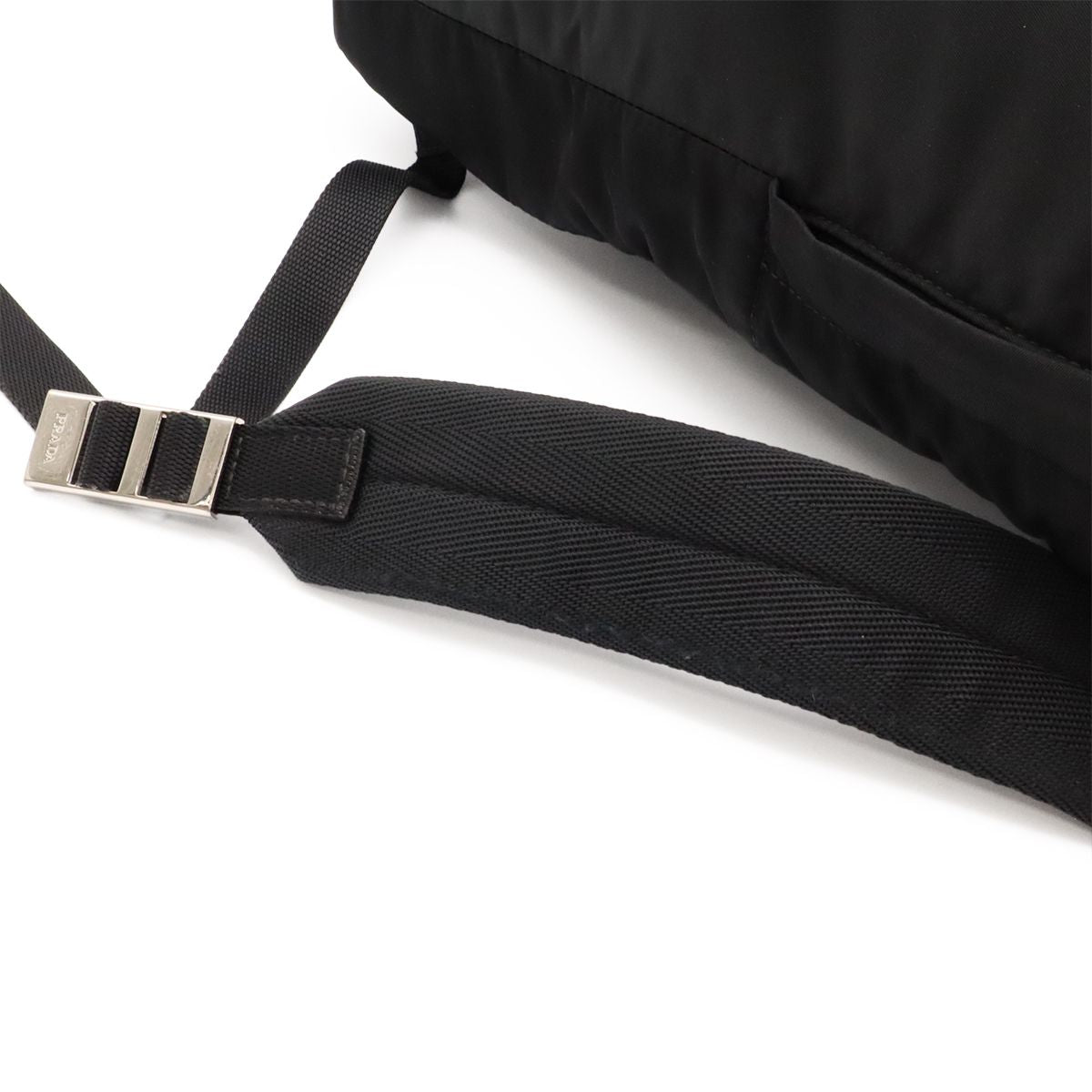 Prada Backpack Nylon Leather Nero Black Silver — view 5