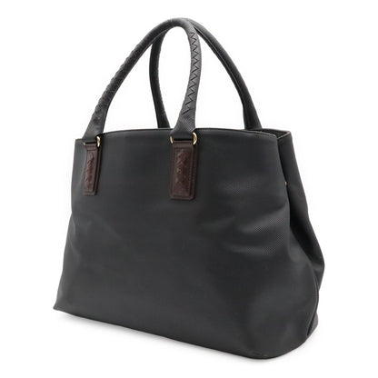 Bottega Veneta Marco Polo Tote Shoulder Bag Leather Black Dark Brown — view 2