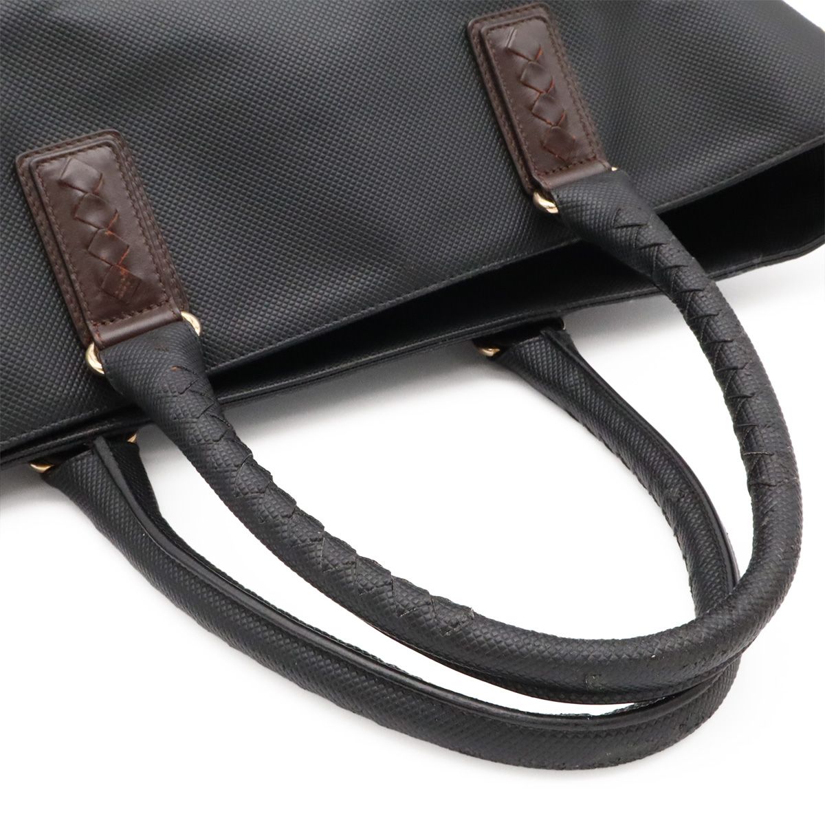 Bottega Veneta Marco Polo Tote Shoulder Bag Leather Black Dark Brown — view 4