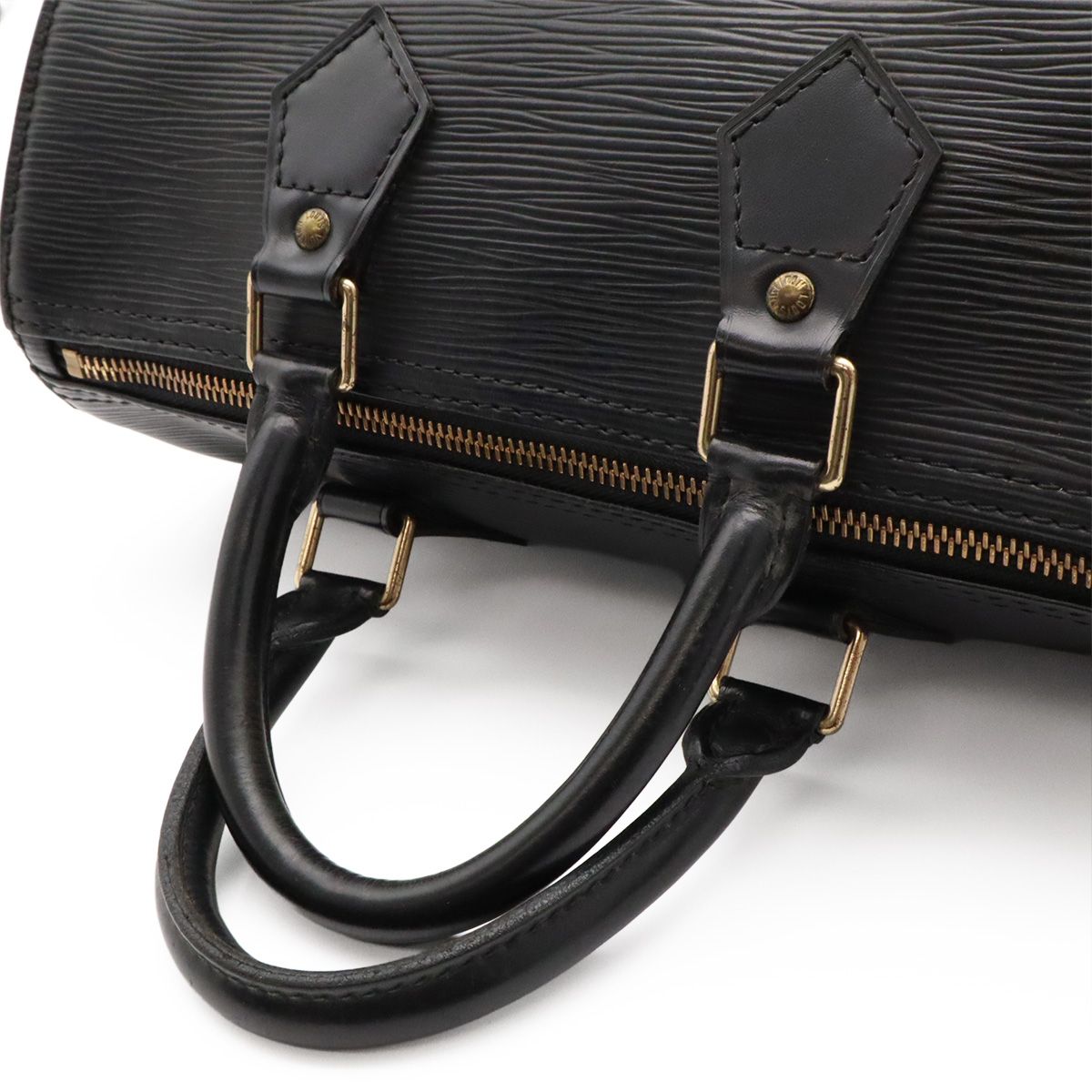 Louis Vuitton Epi Speedy 25 Mini Boston Bag Noir Black Gold — view 4