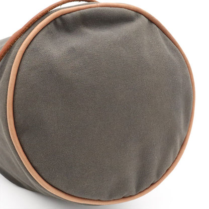 Hermes Polochon Mimile PM Shoulder Bag Drawstring Canvas Leather Gray — view 5