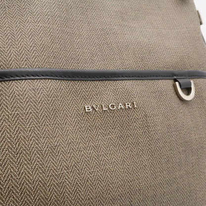 Bvlgari Weekend Shoulder Bag Crossbody Leather Gray Black Silver — view 8