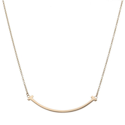 Tiffany & Co T Smile Small Necklace 18K Pink Gold — view 2