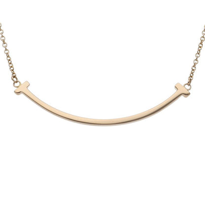 Tiffany & Co T Smile Small Necklace 18K Pink Gold