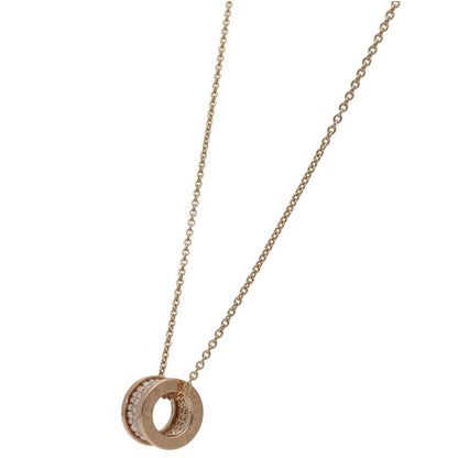 Bvlgari B.Zero1 Pave Diamond Necklace 18K Pink Gold — view 3