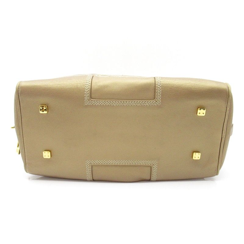 Loewe Amazona 28 Lambskin Handbag Gold — view 6