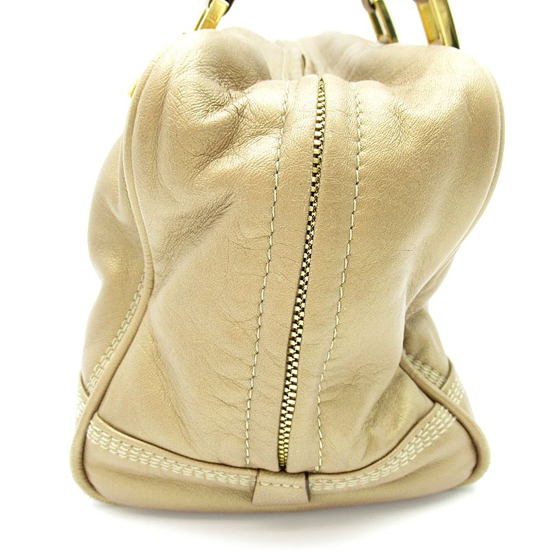 Loewe Amazona 28 Lambskin Handbag Gold — view 3