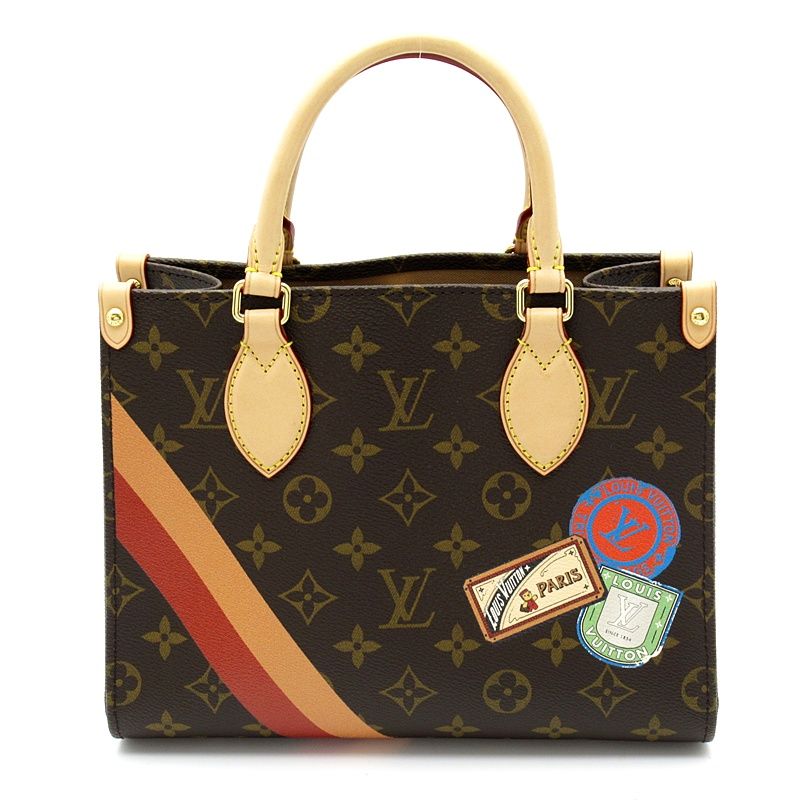 Louis Vuitton On The Go PM Mont Monogram Handbag Brown