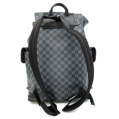 Louis Vuitton Christopher MM Damier Graphite Backpack Black — view 4