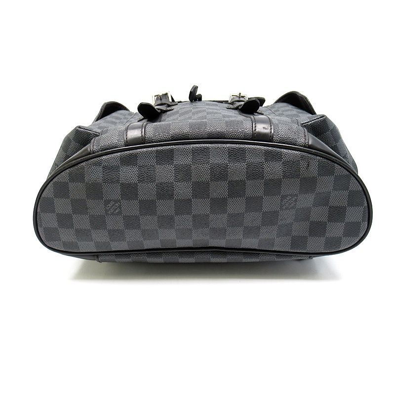 Louis Vuitton Christopher MM Damier Graphite Backpack Black — view 6