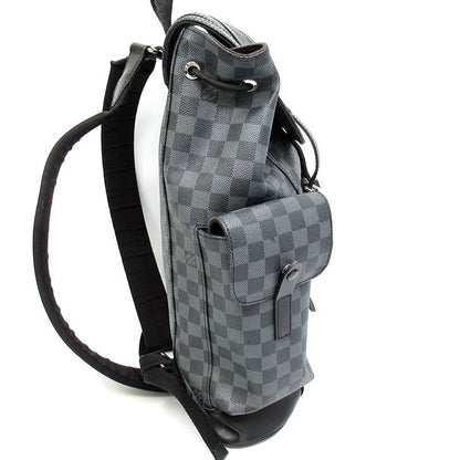 Louis Vuitton Christopher MM Damier Graphite Backpack Black — view 5