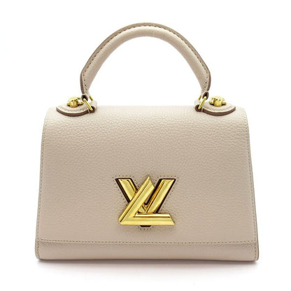 Louis Vuitton Twist One Handle PM Taurillon Leather Handbag Gray