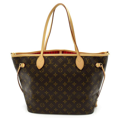 Louis Vuitton Neverfull Inside Out MM Monogram Rouge Sari Textile Tote Bag Ba — view 4