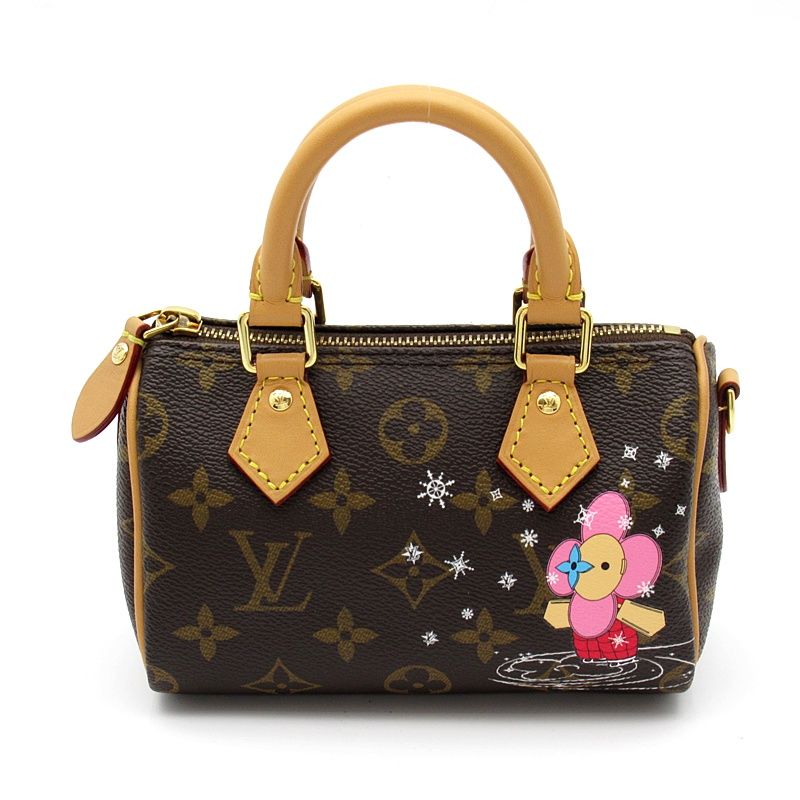 Louis Vuitton Monogram Nano Speedy Vivienne Handbag Brown