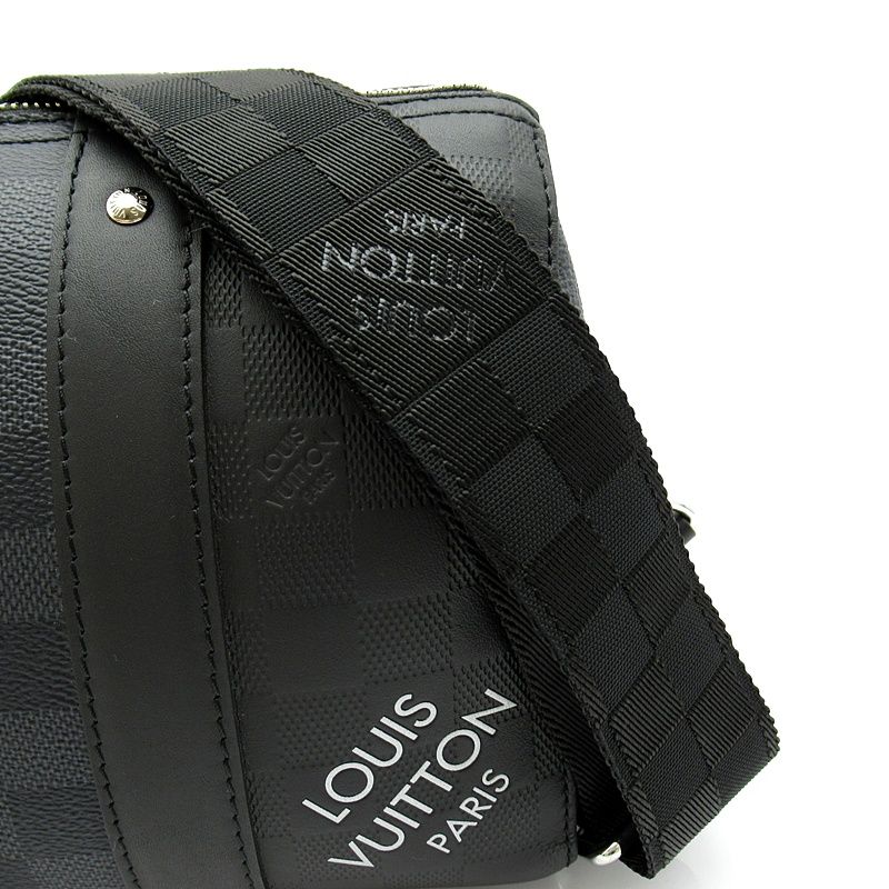 Louis Vuitton City Keepall Damier Infini Graphite Boston Bag Black — view 2