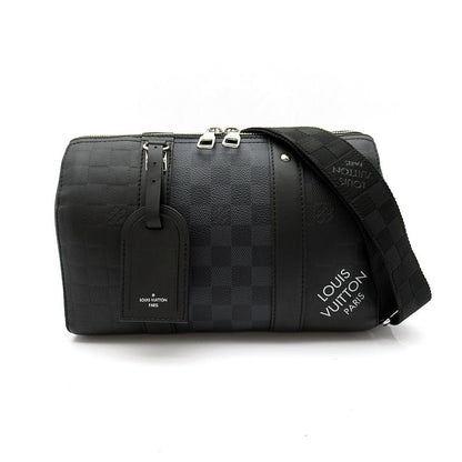Louis Vuitton City Keepall Damier Infini Graphite Boston Bag Black