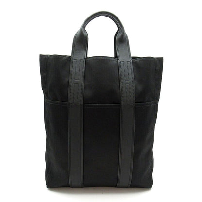 Hermes Acapulco Cabas MM Toile Chevron Tote Bag Black