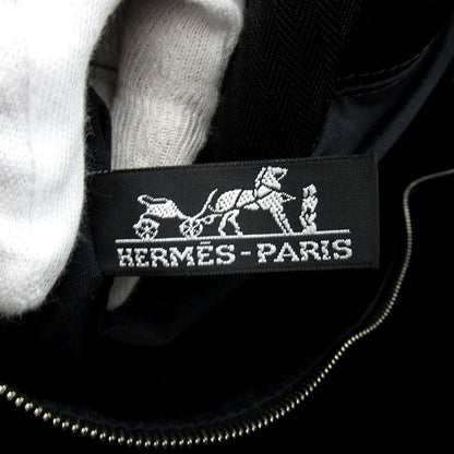 Hermes Acapulco Cabas MM Toile Chevron Tote Bag Black — view 8