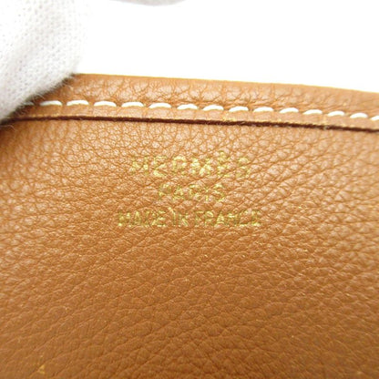 Hermes Evelyne 1 GM Taurillon Clemence Shoulder Bag Gold — view 7