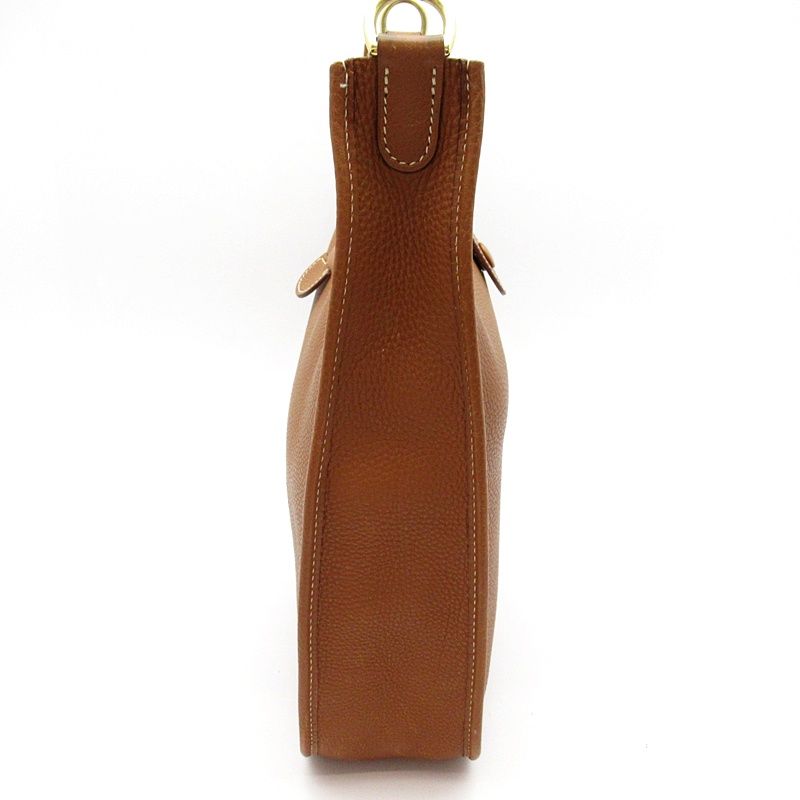 Hermes Evelyne 1 GM Taurillon Clemence Shoulder Bag Gold — view 2