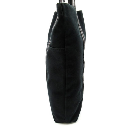 Hermes Fourre Tout Cabas Canvas Tote Bag Black — view 3