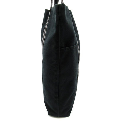 Hermes Fourre Tout Cabas Canvas Tote Bag Black — view 5