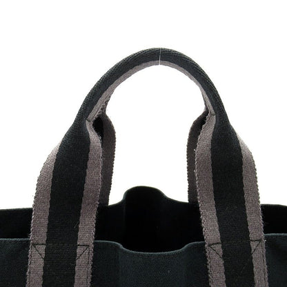 Hermes Fourre Tout Cabas Canvas Tote Bag Black — view 2