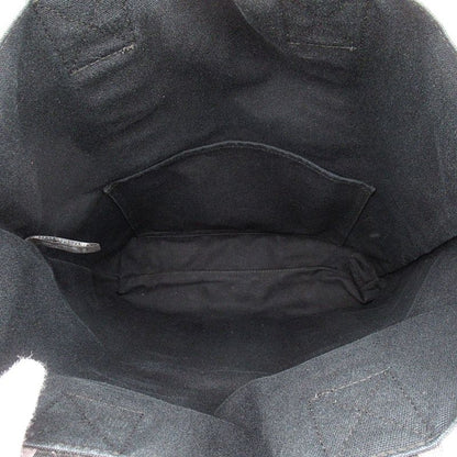 Hermes Fourre Tout Cabas Canvas Tote Bag Black — view 7