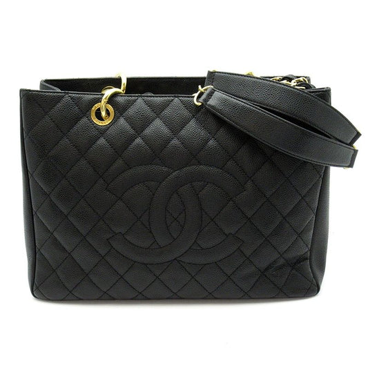 Chanel Grand Shopping Tote Bag GST Caviar Leather Black