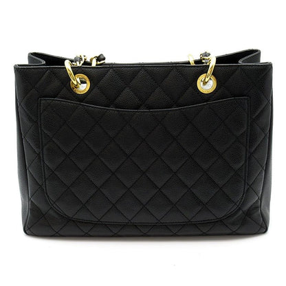 Chanel Grand Shopping Tote Bag GST Caviar Leather Black — view 4