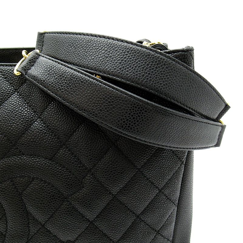 Chanel Grand Shopping Tote Bag GST Caviar Leather Black — view 2