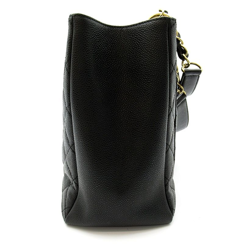 Chanel Grand Shopping Tote Bag GST Caviar Leather Black — view 3