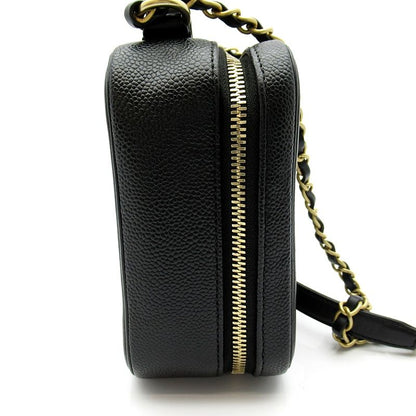 Chanel CC Filigree Vanity Shoulder Bag Caviar Leather Black — view 5