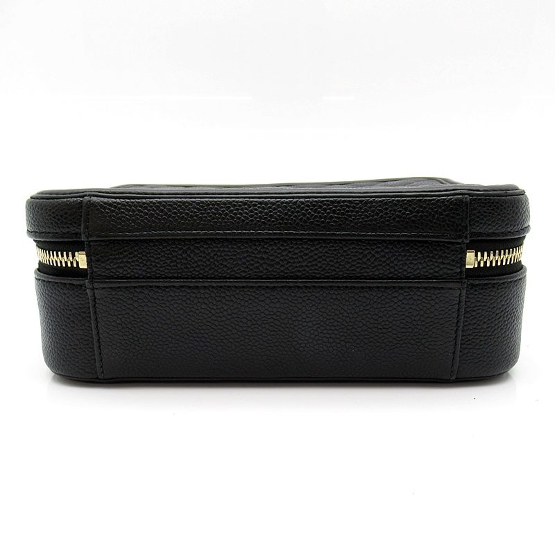 Chanel CC Filigree Vanity Shoulder Bag Caviar Leather Black — view 6