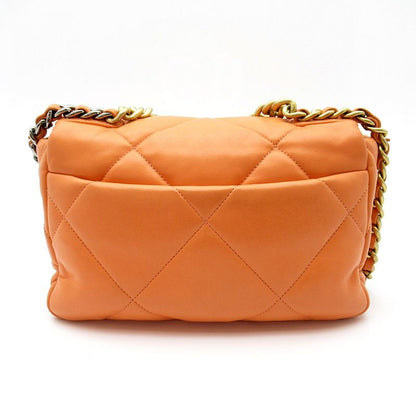 Chanel 19 Flap Chain Shoulder Bag Lambskin Orange — view 4