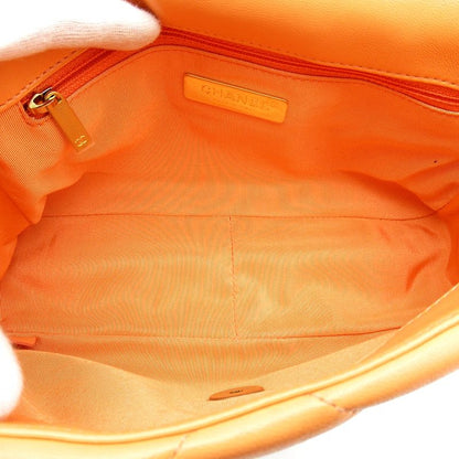 Chanel 19 Flap Chain Shoulder Bag Lambskin Orange — view 7