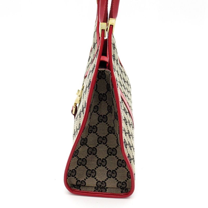 Gucci Jackie Shoulder Bag GG Canvas Leather Brown — view 3