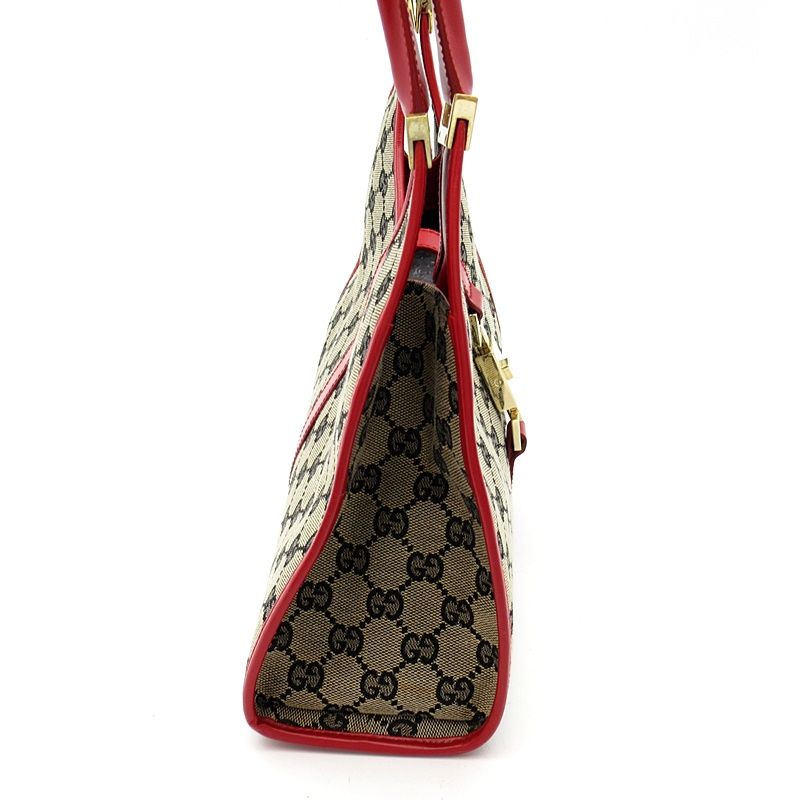 Gucci Jackie Shoulder Bag GG Canvas Leather Brown — view 5