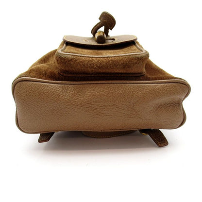 Gucci Bamboo Backpack Mini Suede Leather Brown — view 6