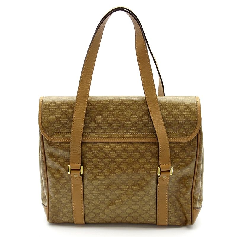 Celine Macadam Handbag Leather Brown — view 4