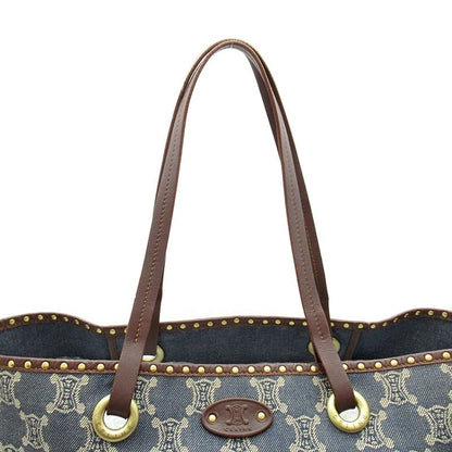 Celine Macadam Tote Bag Denim Leather Blue — view 2