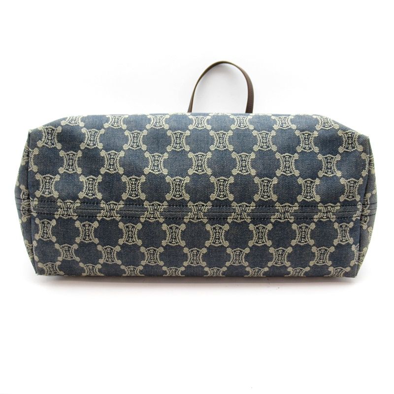 Celine Macadam Tote Bag Denim Leather Blue — view 6
