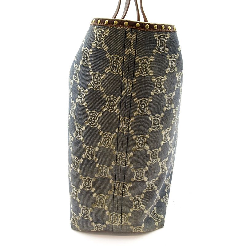 Celine Macadam Tote Bag Denim Leather Blue — view 3