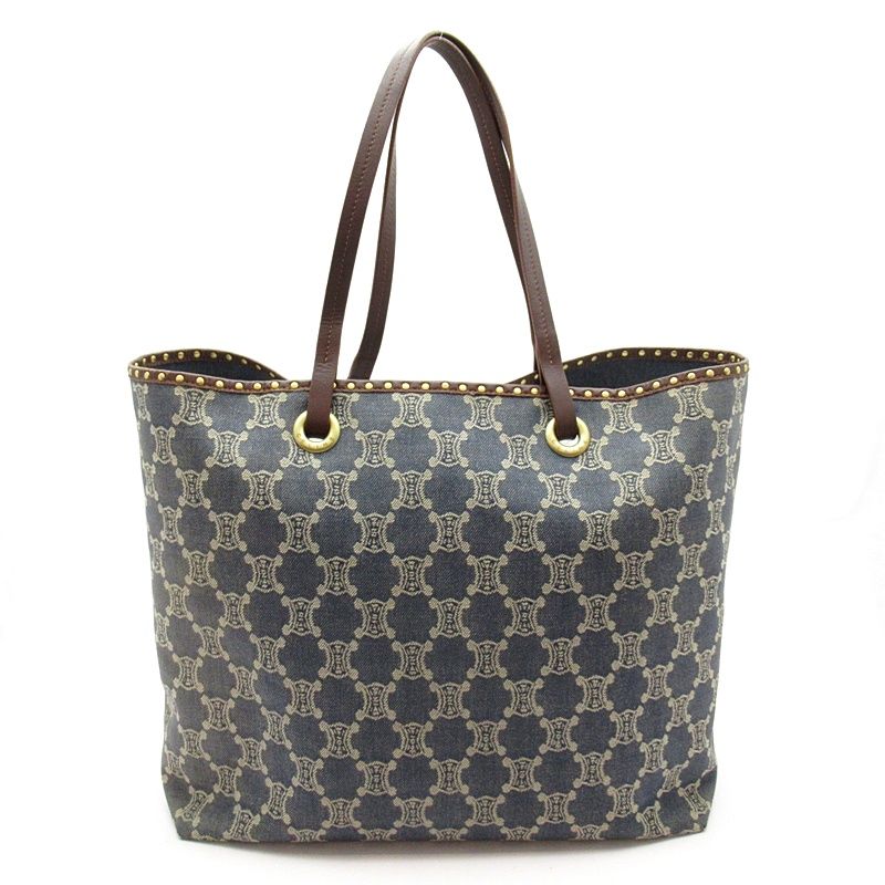 Celine Macadam Tote Bag Denim Leather Blue — view 4