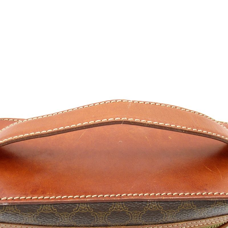 Celine Macadam Vanity Bag Leather Handbag Brown — view 2