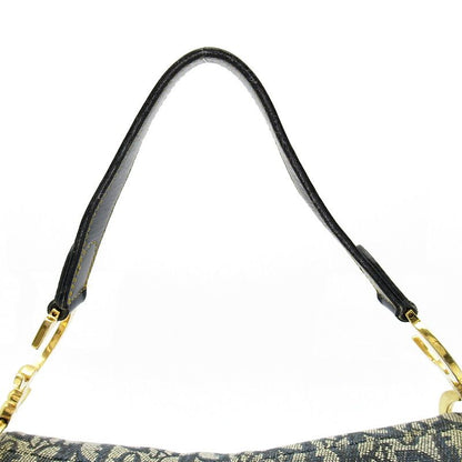 Dior Trotter Saddle Bag Canvas Leather Navy — view 2
