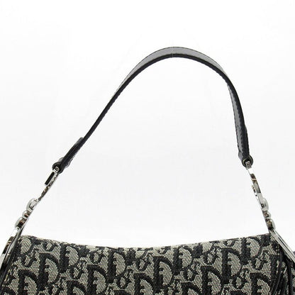 Dior Trotter Double Saddle Bag Canvas Leather Black — view 2