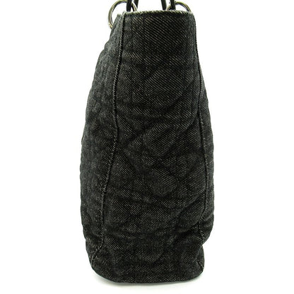 Dior Lady Dior Large 2-Way Denim Shoulder Bag Black — view 5